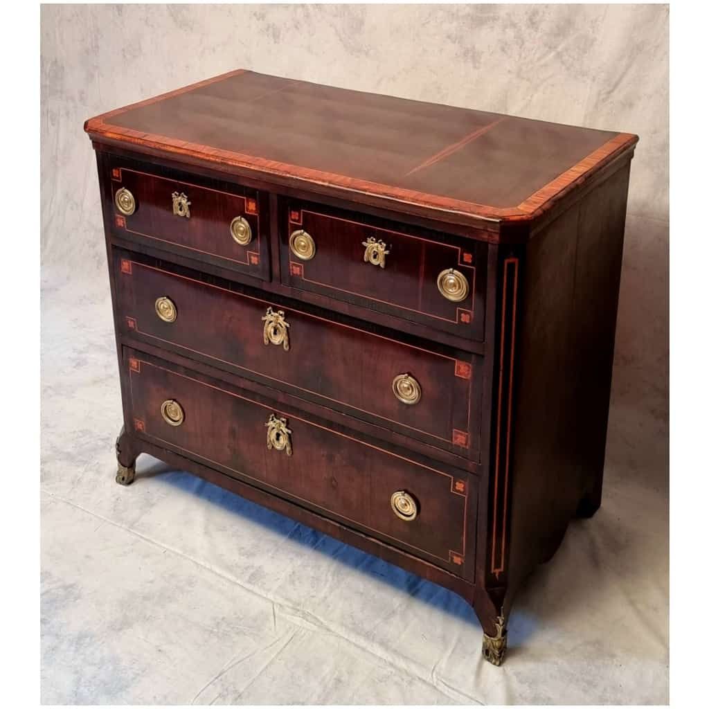 Louis XV period chest of drawers – Amaranth & Violet Wood – 18th 5