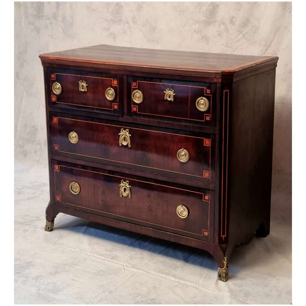 Louis XV period chest of drawers – Amaranth & Violet Wood – 18th 4