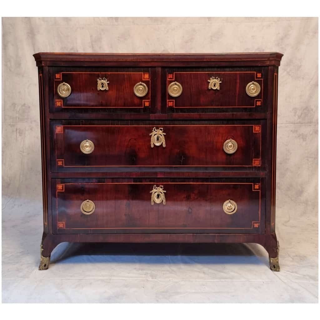 Louis XV period chest of drawers – Amaranth & Violet Wood – 18th 17