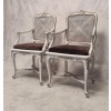 Paire de Fauteuils Cannés de style Régence – Bois Peint – 19ème 15