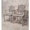 Paire de Fauteuils Cannés de style Régence – Bois Peint – 19ème 16