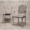 Paire de Fauteuils Cannés de style Régence – Bois Peint – 19ème 19