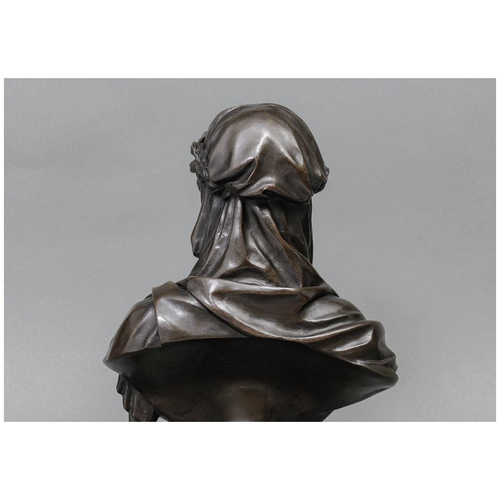 Sculpture – La Grande Prêtresse « Vestale » , Clodion (1738-1814) – Bronze 11