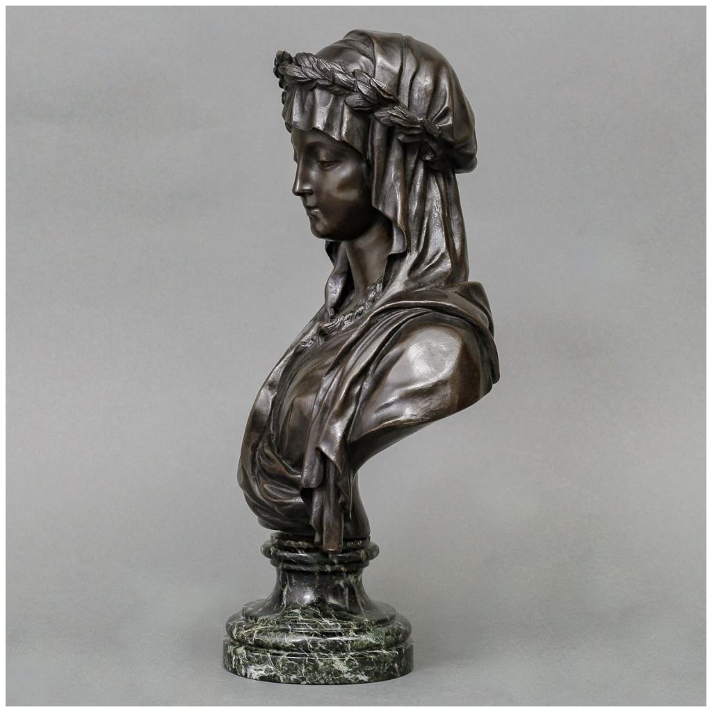 Sculpture – La Grande Prêtresse « Vestale » , Clodion (1738-1814) – Bronze 8