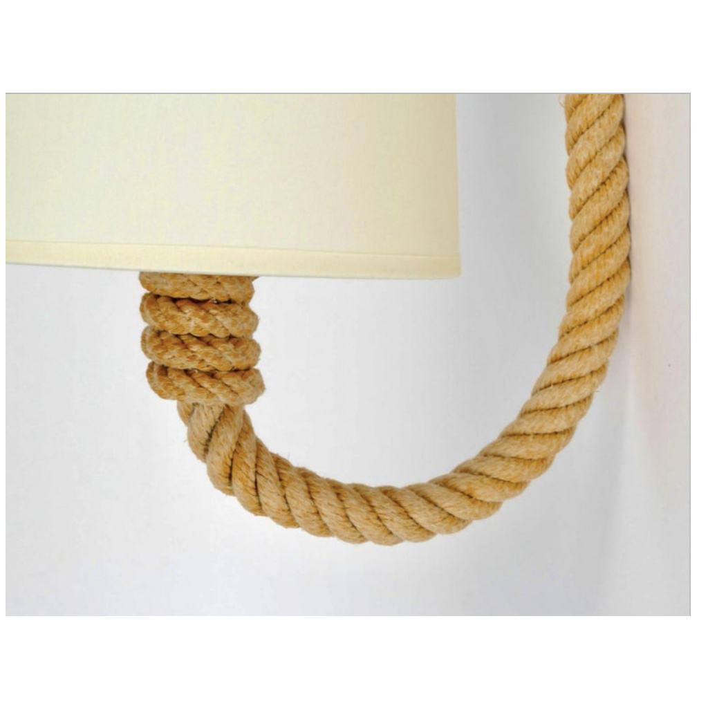 1950 Pair of Audoux Minet 5 Rope Sconces