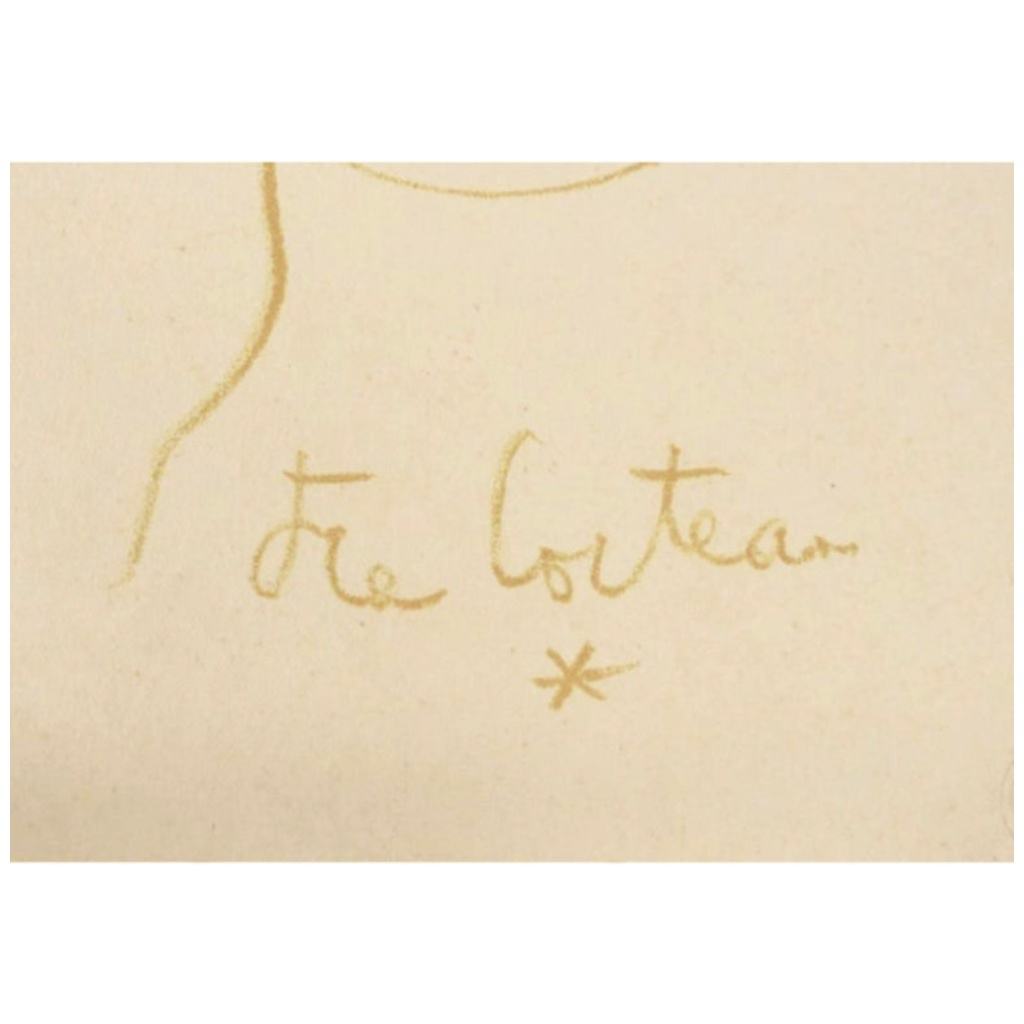 “The Dreaming Faun” Lithograph, Jean Cocteau, 1950. 6