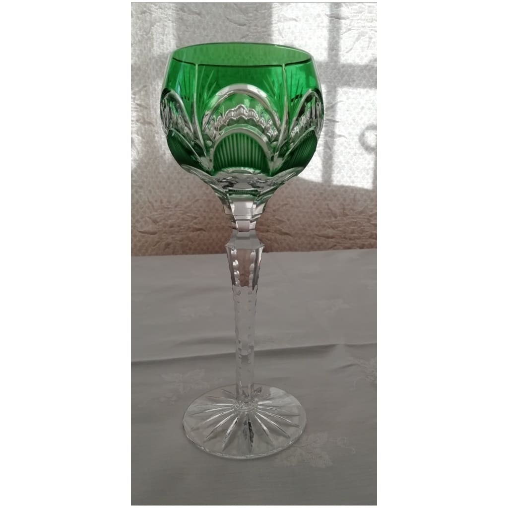 6 grands verres exceptionnels en cristal de couleur ROEMER 6