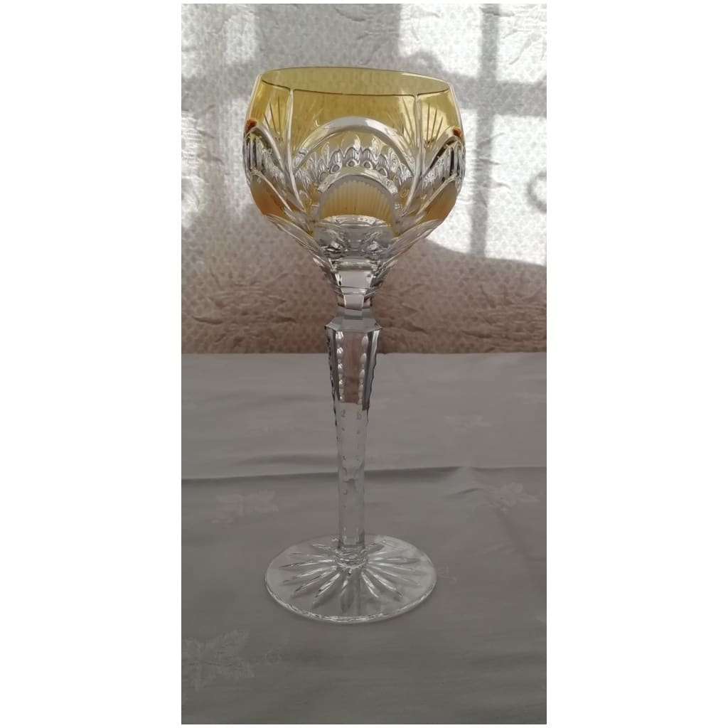 6 grands verres exceptionnels en cristal de couleur ROEMER 7