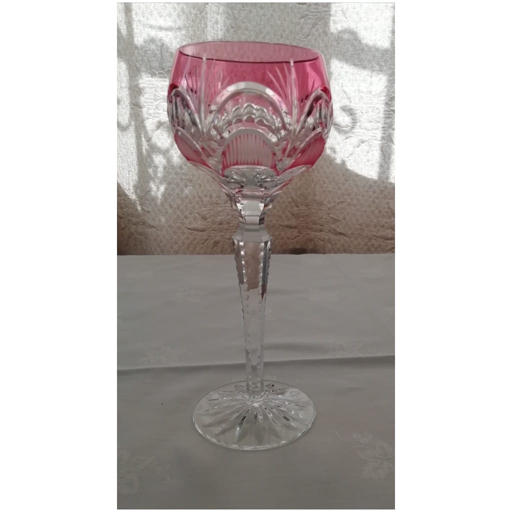 6 grands verres exceptionnels en cristal de couleur ROEMER 8