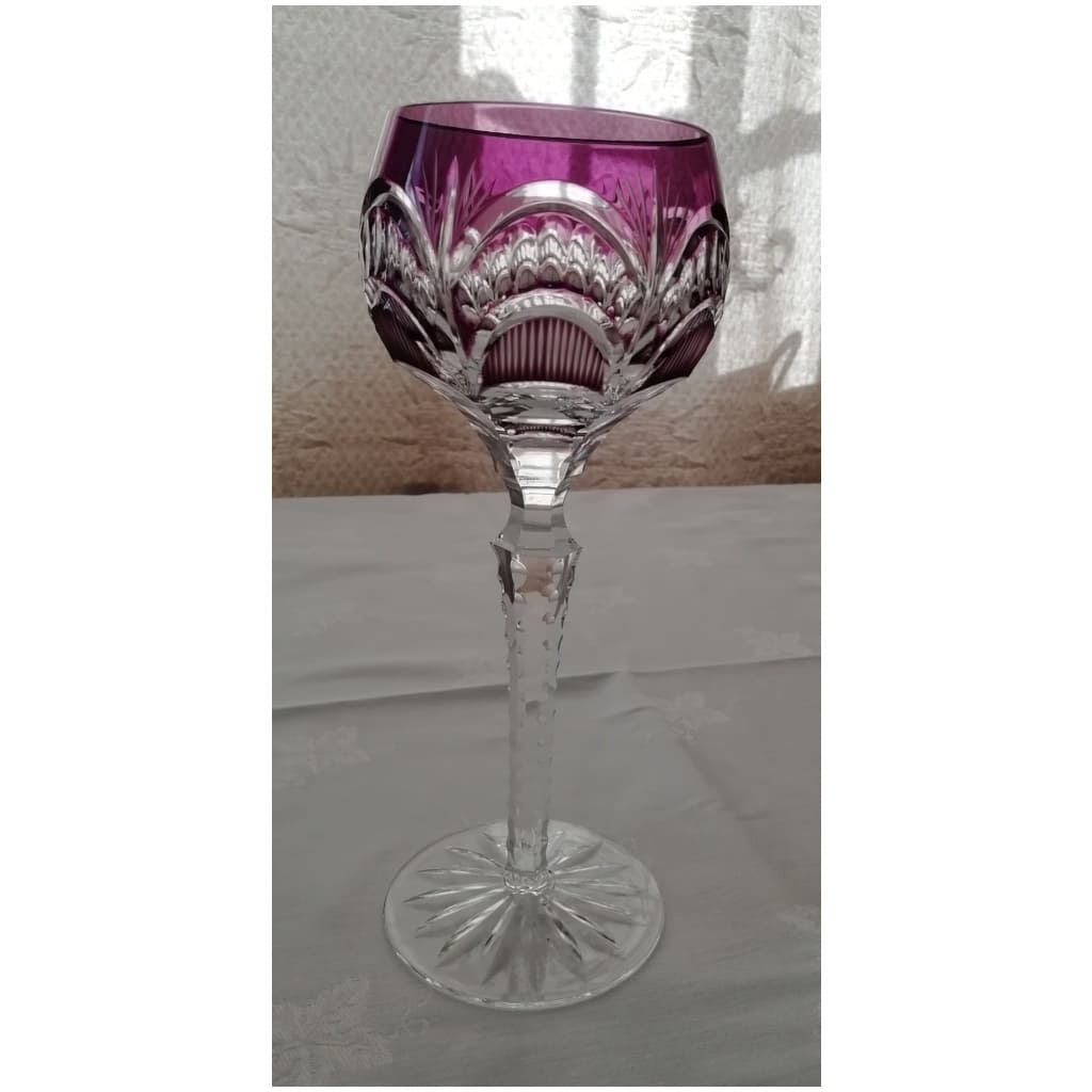 6 grands verres exceptionnels en cristal de couleur ROEMER 10