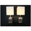 Paire de Lampes de Table en Bloc de Verre Massif de Murano 23