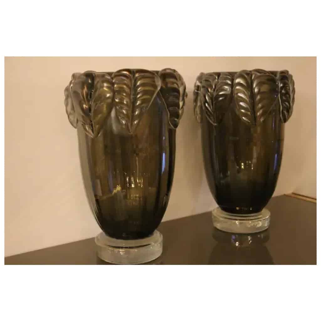 21st century smoke colored Murano glass vases by Costantini 5