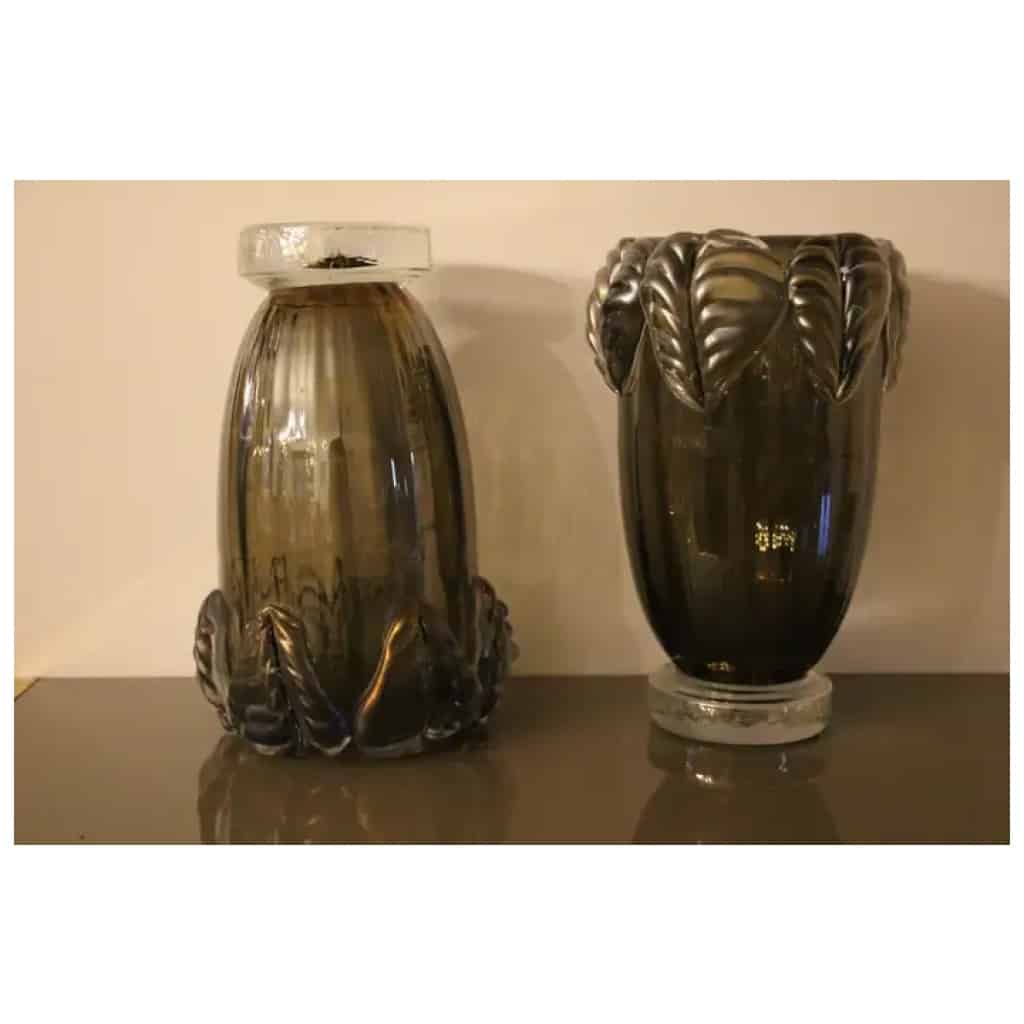 21st century smoke colored Murano glass vases by Costantini 9