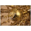 Lustre Spoutnik extra large en laiton et fleurs en cristal transparent 38