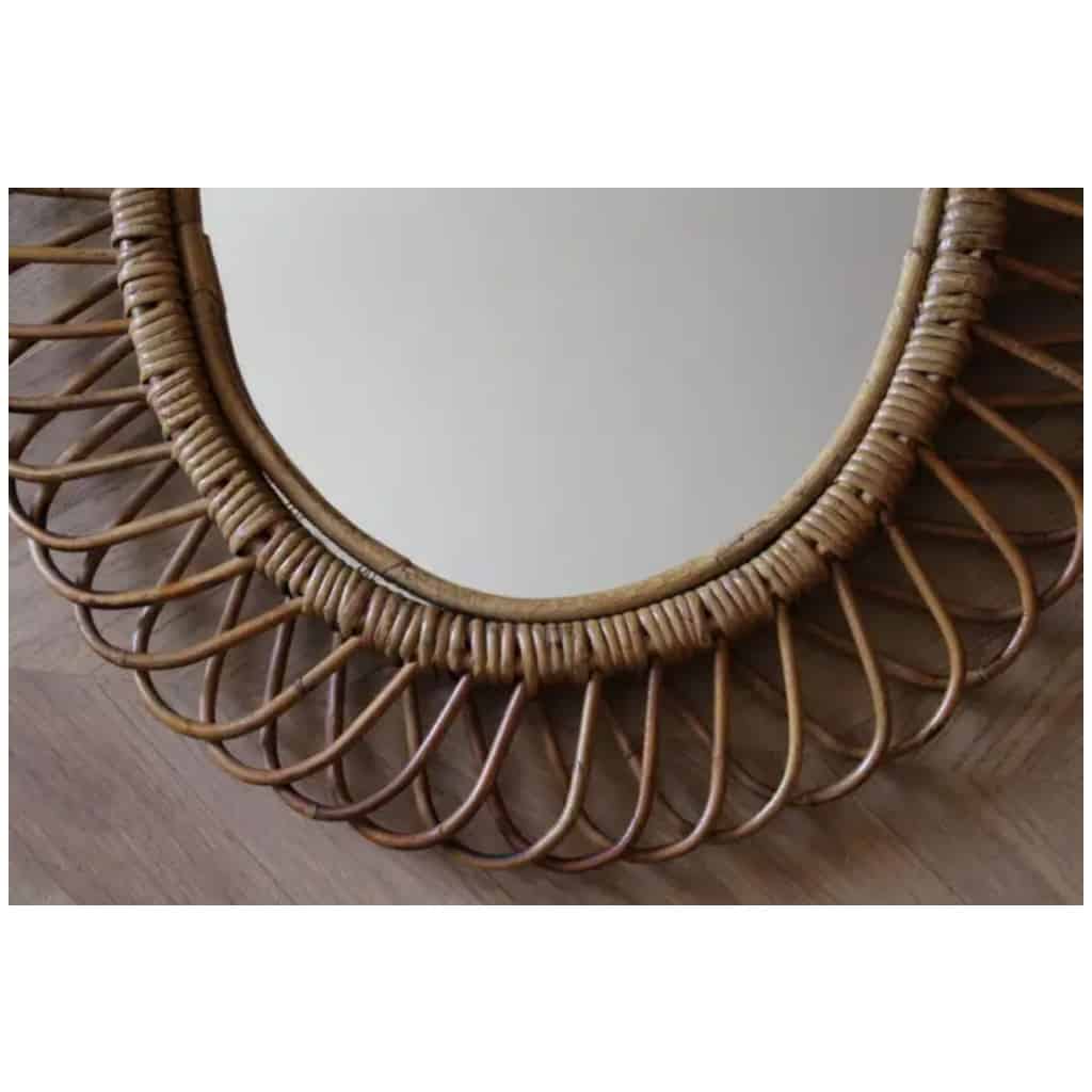Vintage Round Mirrors in Rattan and Bamboo from the 1960s by Franco Albini 12