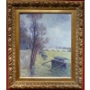 LUCE Maximilien Peinture postimpressionniste, les inondations près du Pont Neuf vers 1910 Certificat 19