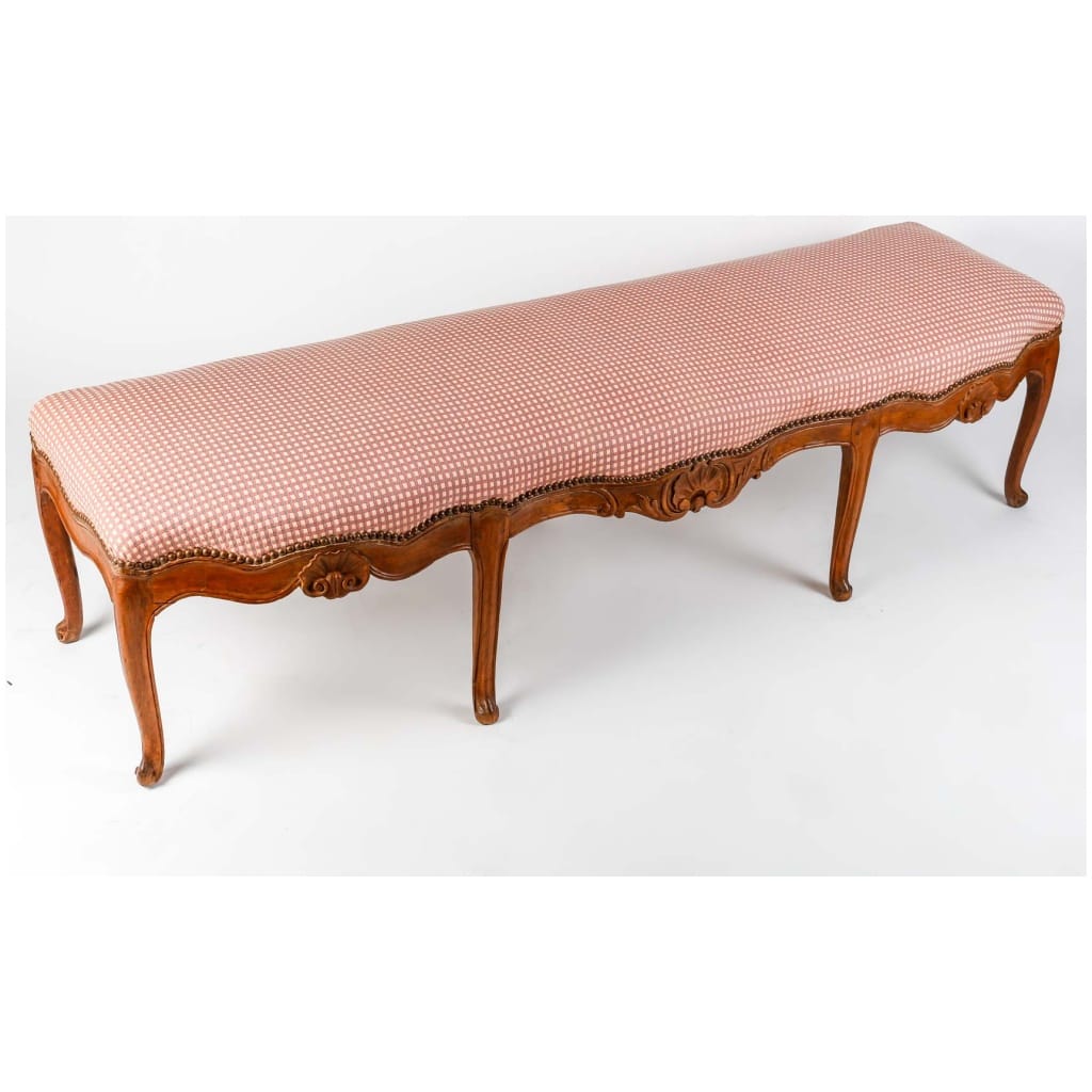 Large Louis XV Style Bench. Early 19th century. 6