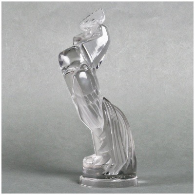 1929 René Lalique – Car Mascot Rooster Houdan White Glass