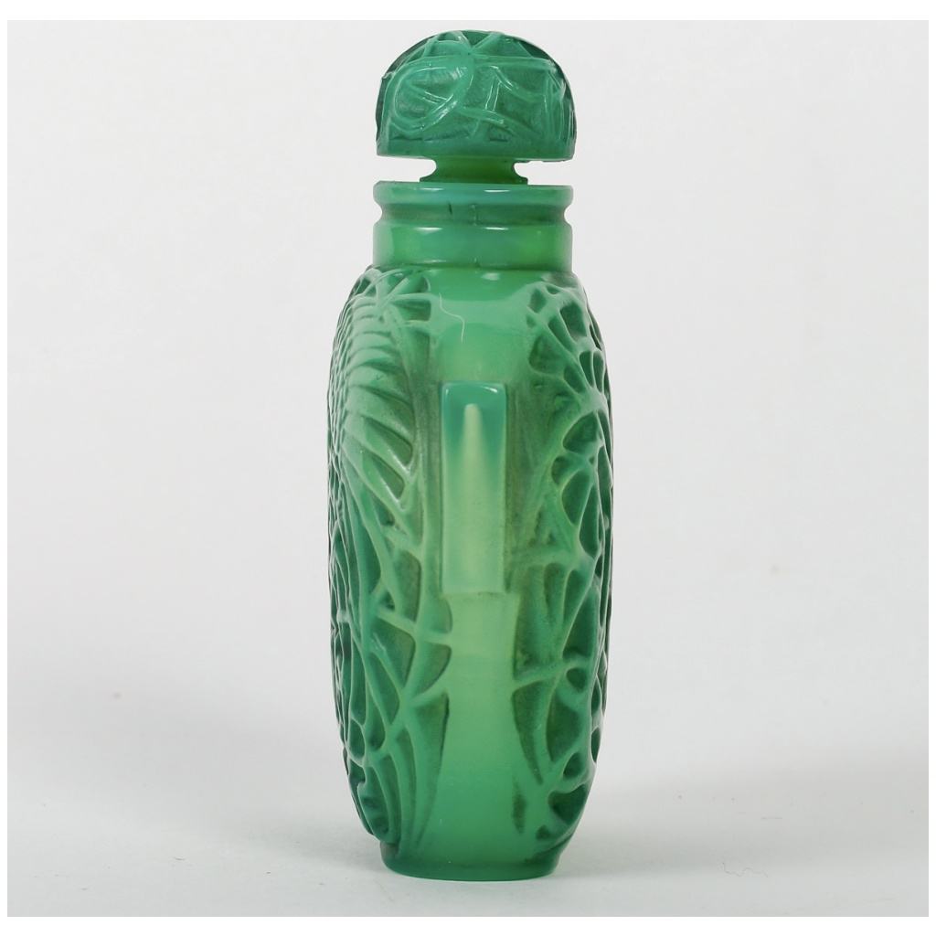 1926 René Lalique – Le Jade Bottle Green Glass Jade Gray Patina For Roger & Gallet 5