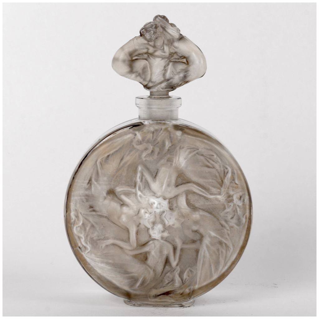 1912 René Lalique – Rosace Bottle Figures White Glass with Gray Patina 6