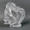1953 Marc Lalique – Sculpture Deux Poissons Cristal Blanc 12