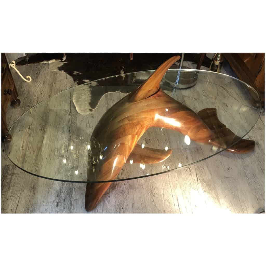 Polyte Solet Dolphin Sculpture in radiata pine and laurelia 6