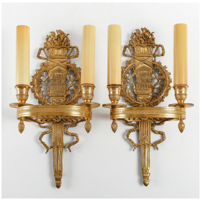 Pair of 1st Empire style sconces.