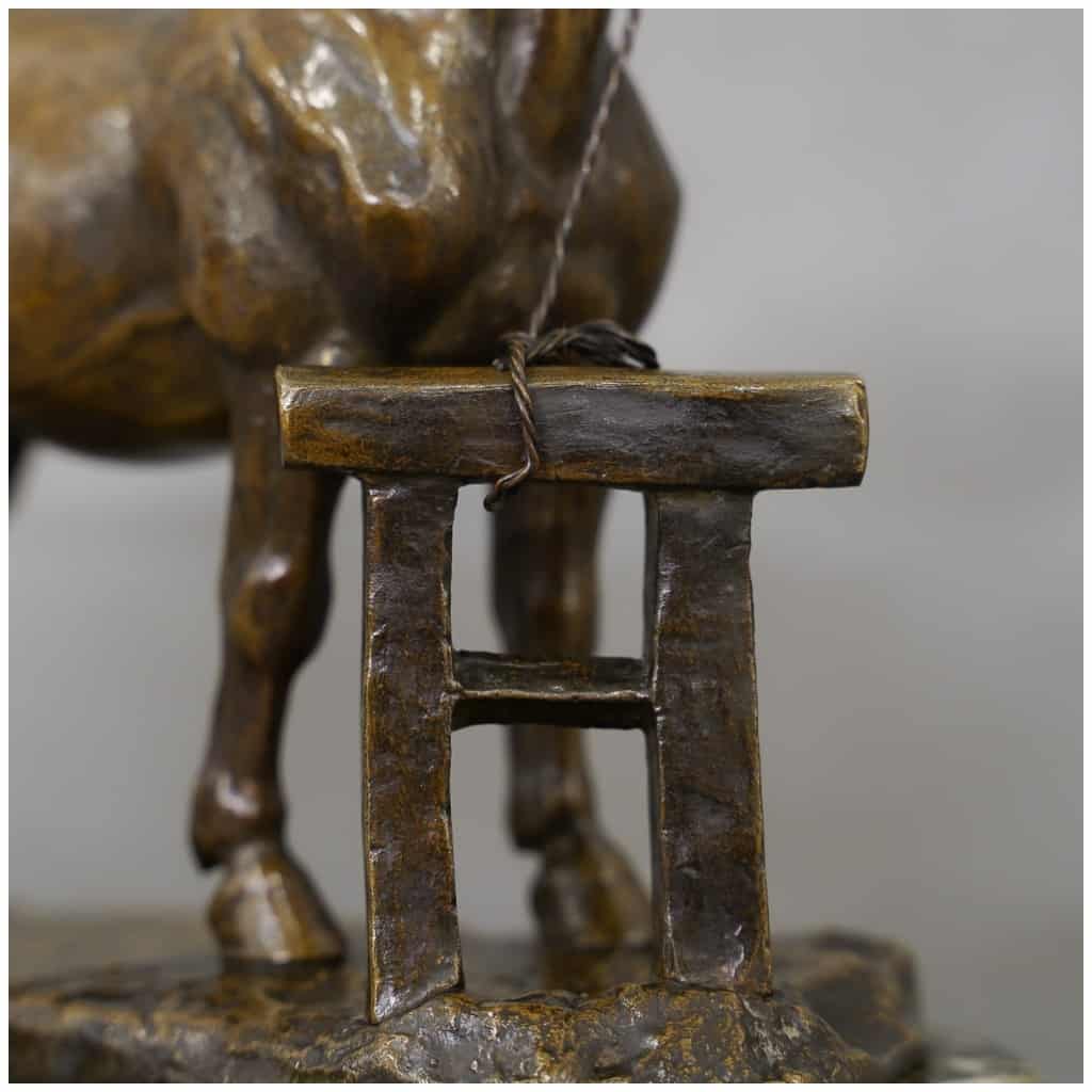 Sculpture – Cheval Percheron , René Maxime Choquet (1872-1958) – Bronze 9