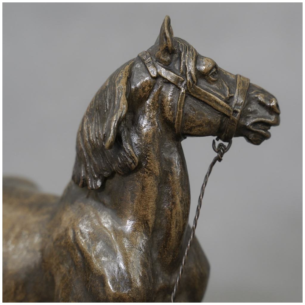 Sculpture – Cheval Percheron , René Maxime Choquet (1872-1958) – Bronze 8