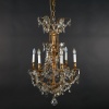 Lustre cage aux perles en bronze doré à pampilles de style Louis XVI, XIXe 14