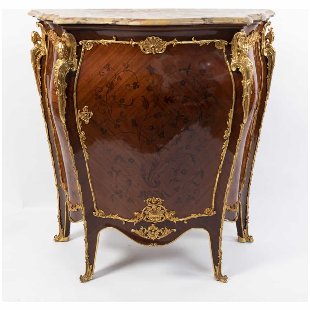 Paul Sormani (1817-1866), furniture at support height in precious wood marquetry, XIXand 3