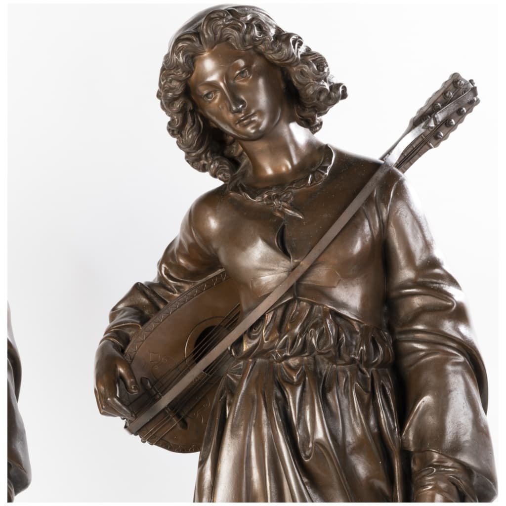 Alexandre Falguière (1831-1900), Mignon, bronze et marbre, XIXe 12
