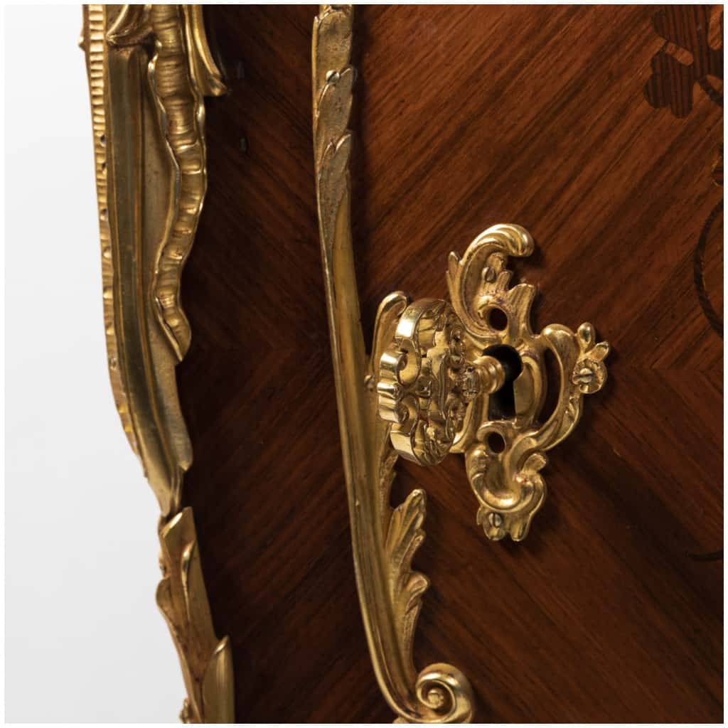 Paul Sormani (1817-1866), furniture at support height in precious wood marquetry, XIXand 13