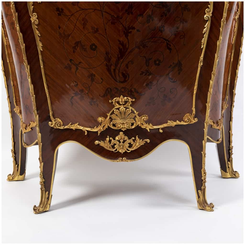 Paul Sormani (1817-1866), furniture at support height in precious wood marquetry, XIXe 14