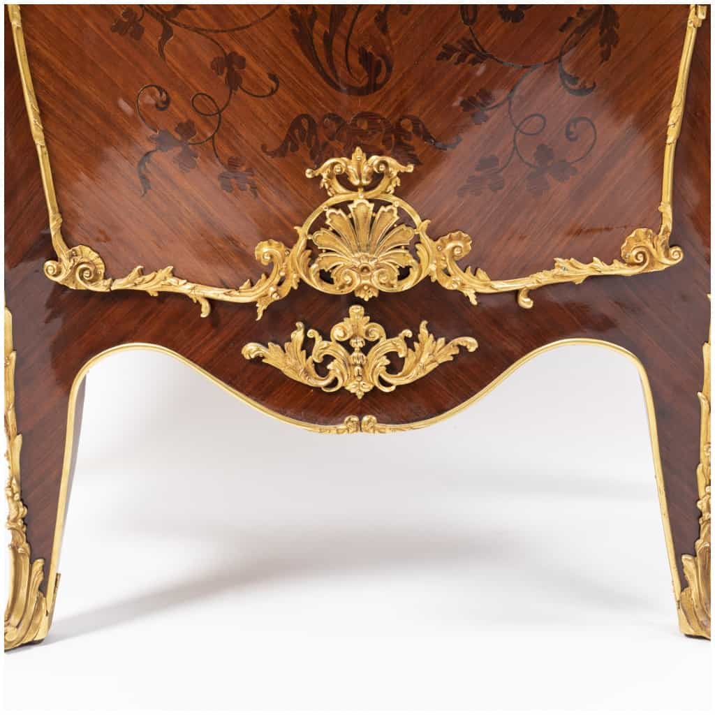 Paul Sormani (1817-1866), furniture at support height in precious wood marquetry, XIXand 15