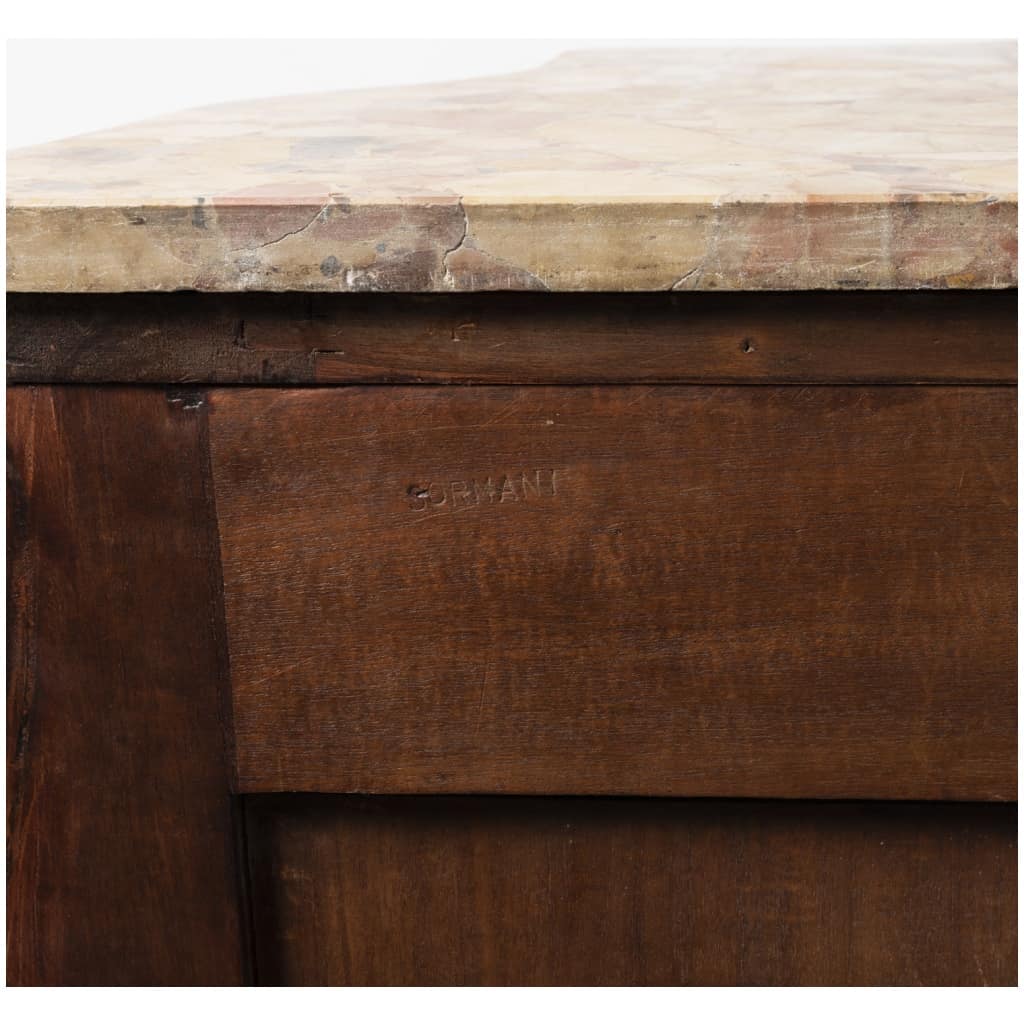 Paul Sormani (1817-1866), furniture at support height in precious wood marquetry, XIXand 18
