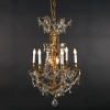 Lustre cage aux perles en bronze doré à pampilles de style Louis XVI, XIXe 15