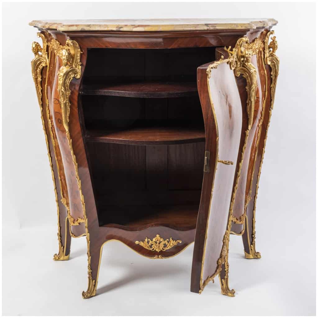 Paul Sormani (1817-1866), furniture at support height in precious wood marquetry, XIXe 4