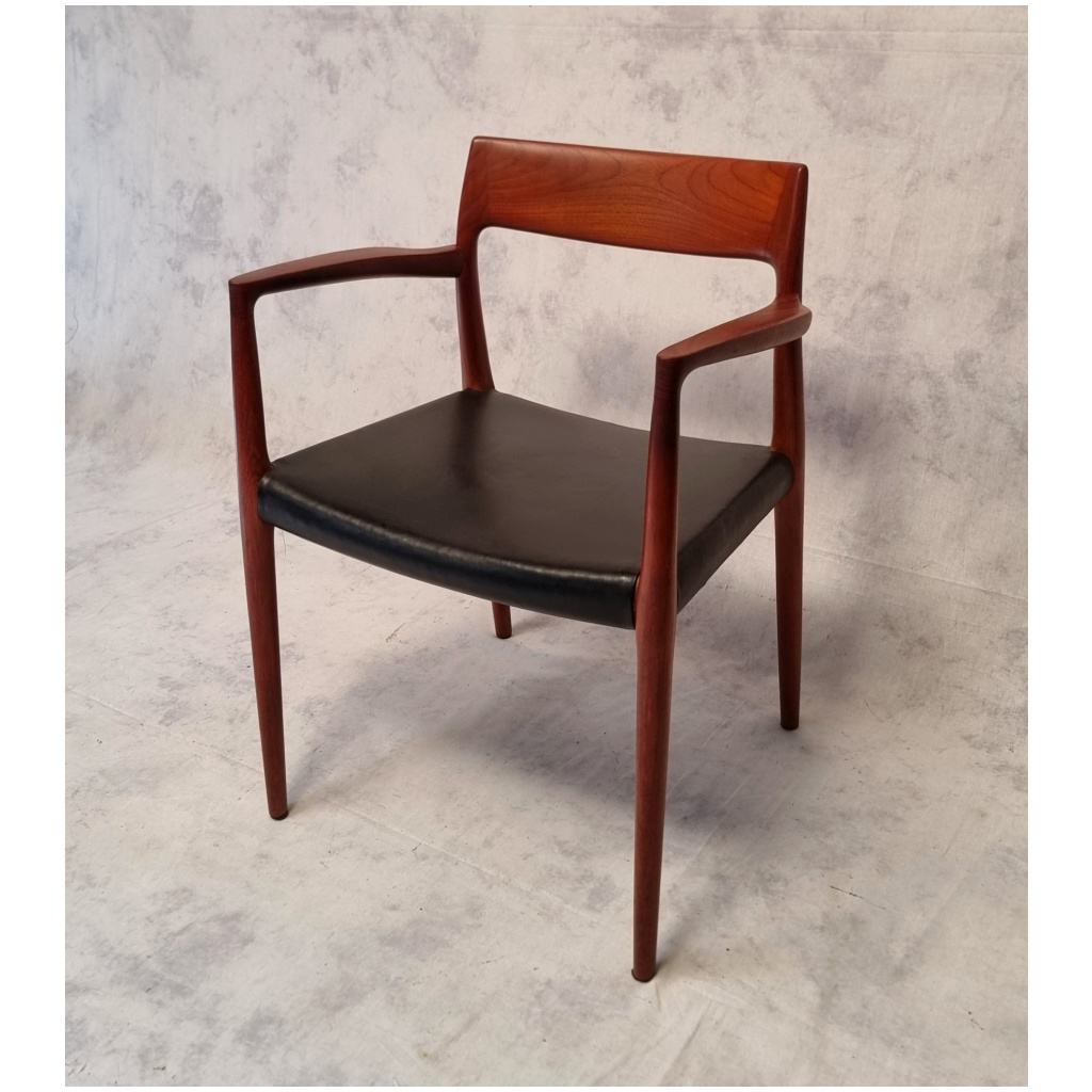 Fauteuil Modèle 57 – Niels Otto Moller pour JL Møller – Teck – Ca 1960 4