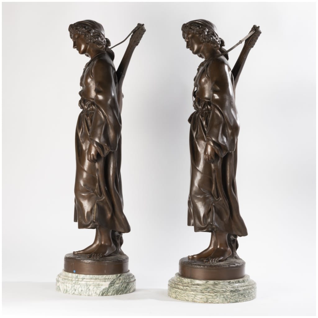 Alexandre Falguière (1831-1900), Mignon, bronze et marbre, XIXe 5