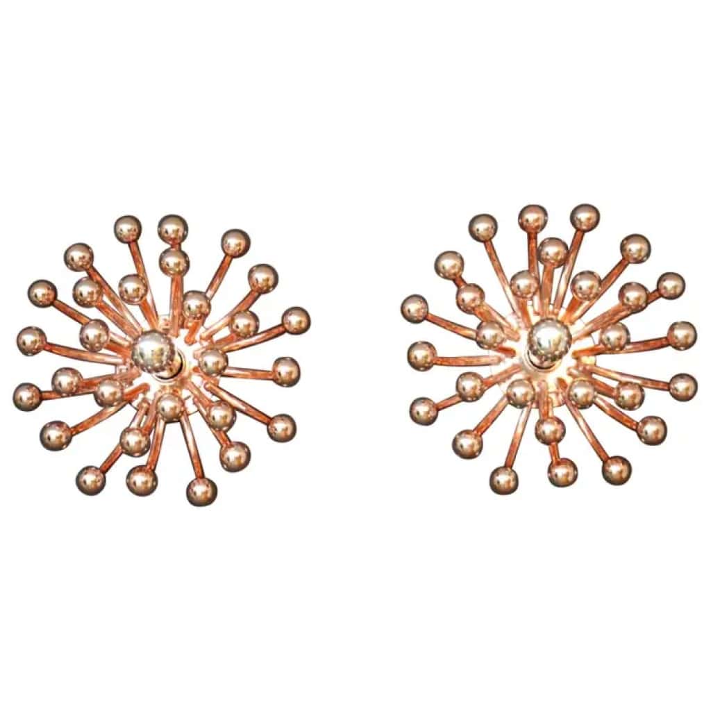 Appliques, plafonniers ou lampes Pustillo or rose de 31 cm par Valenti Milano 3