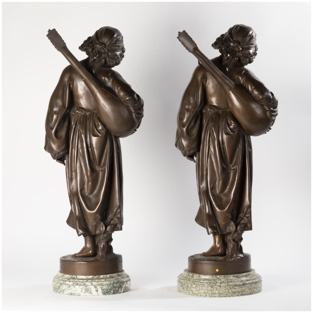 Alexandre Falguière (1831-1900), Mignon, bronze et marbre, XIXe 6