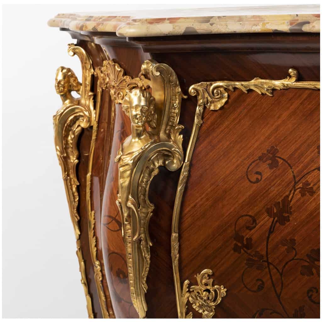 Paul Sormani (1817-1866), furniture at support height in precious wood marquetry, XIXand 7
