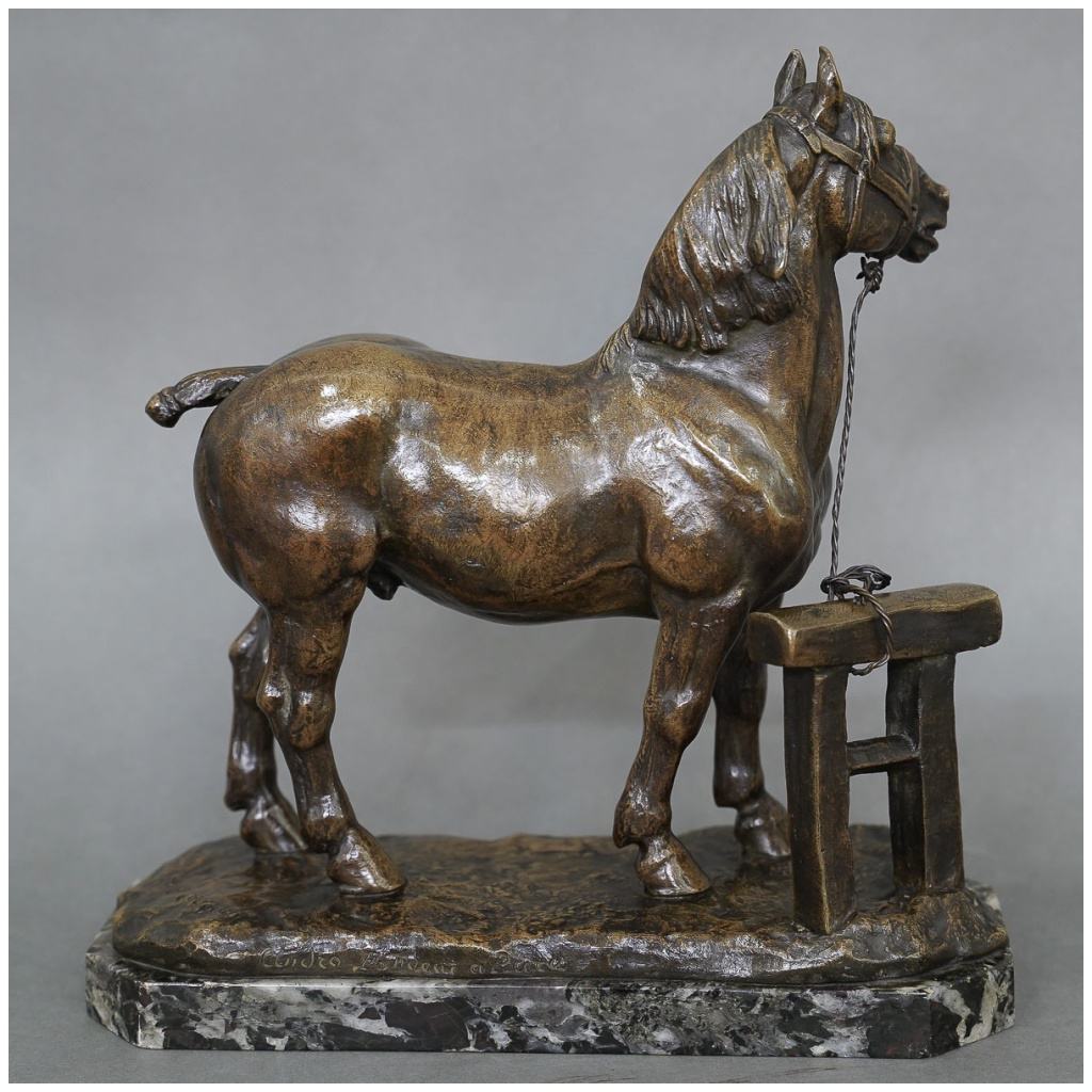 Sculpture – Cheval Percheron , René Maxime Choquet (1872-1958) – Bronze 7