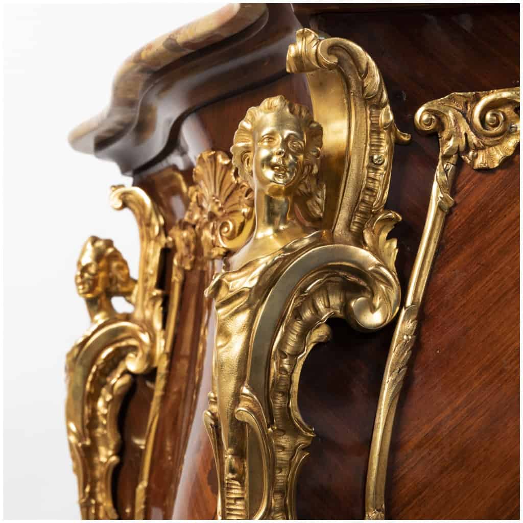 Paul Sormani (1817-1866), furniture at support height in precious wood marquetry, XIXand 8