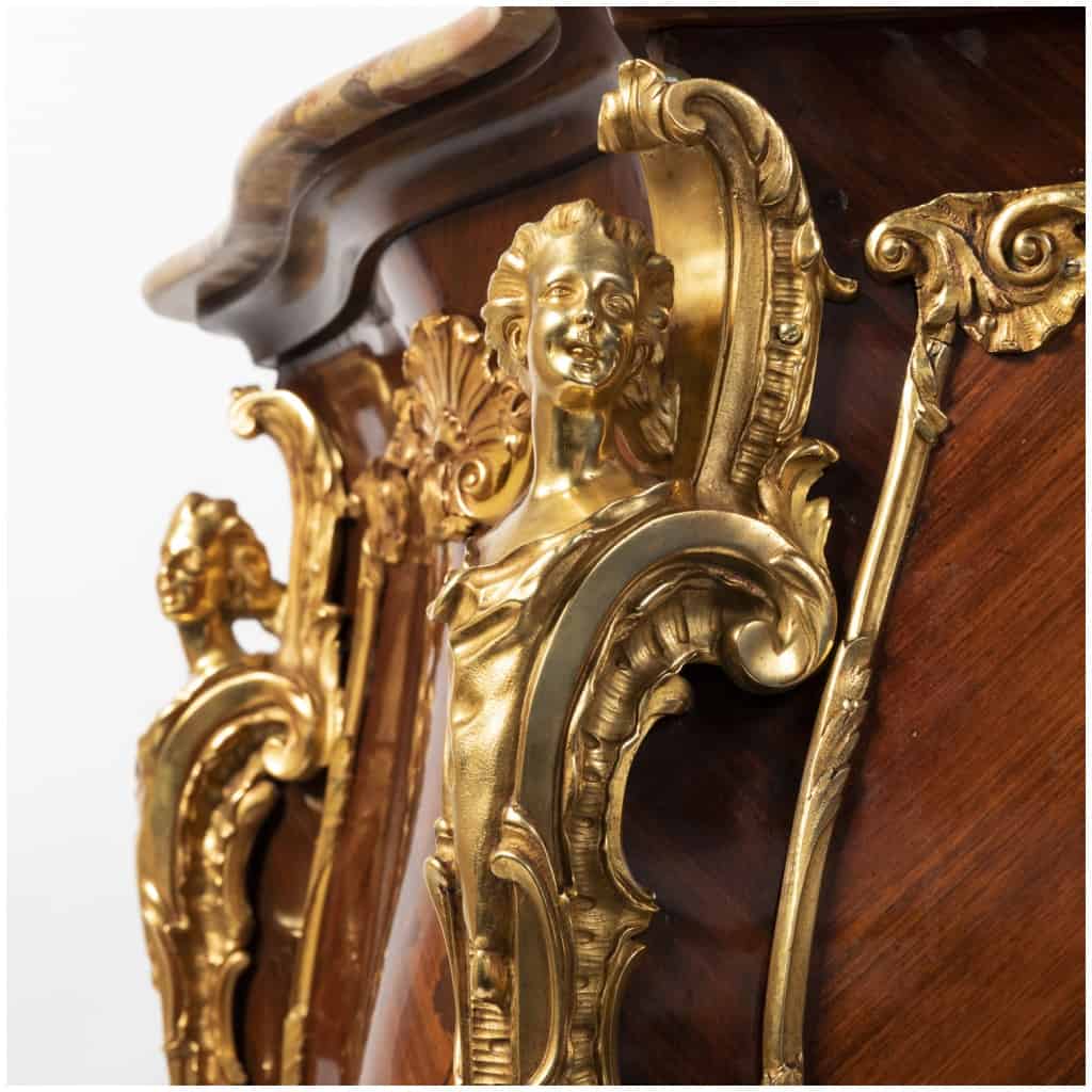 Paul Sormani (1817-1866), furniture at support height in precious wood marquetry, XIXe 8