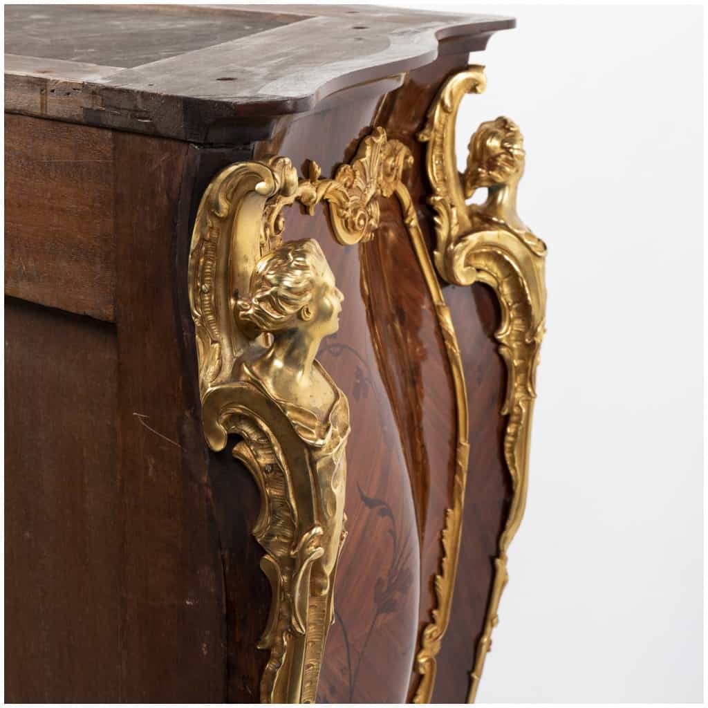 Paul Sormani (1817-1866), furniture at support height in precious wood marquetry, XIXand 10