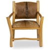 Fauteuil de style Brutaliste en orme et peau de chèvre, années 1970 15