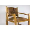 Fauteuil de style Brutaliste en orme et peau de chèvre, années 1970 22