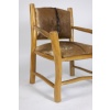 Fauteuil de style Brutaliste en orme et peau de chèvre, années 1970 25